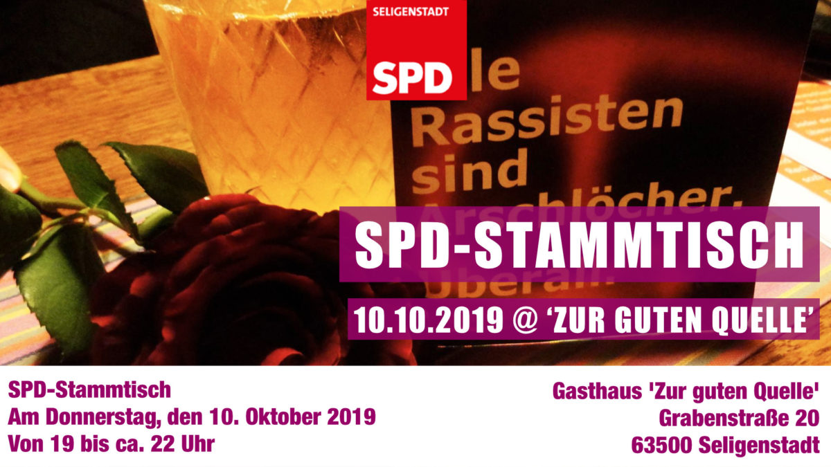 Stammtisch am 10.10.2019 im Gasthaus ‚Zur guten Quelle‘ in Seligenstadt
