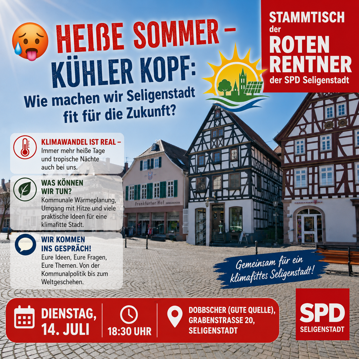 Heiße Sommer – kühler Kopf: Wie machen wir Seligenstadt fit für die Zukunft