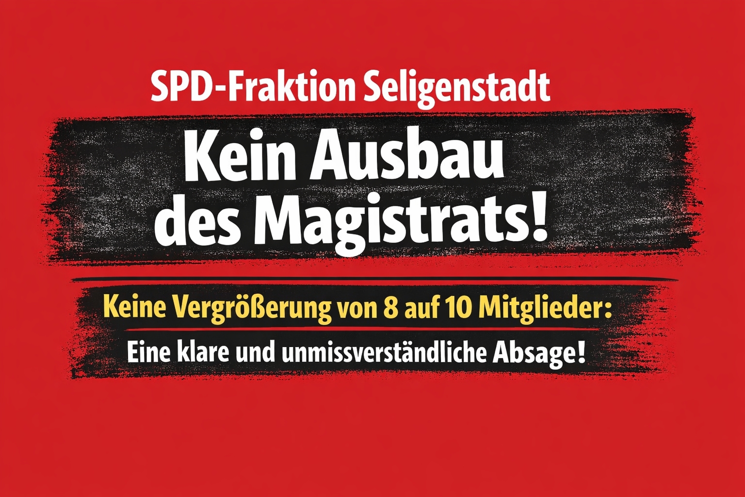 SPD lehnte Erweiterung des Magistrats entschieden ab
